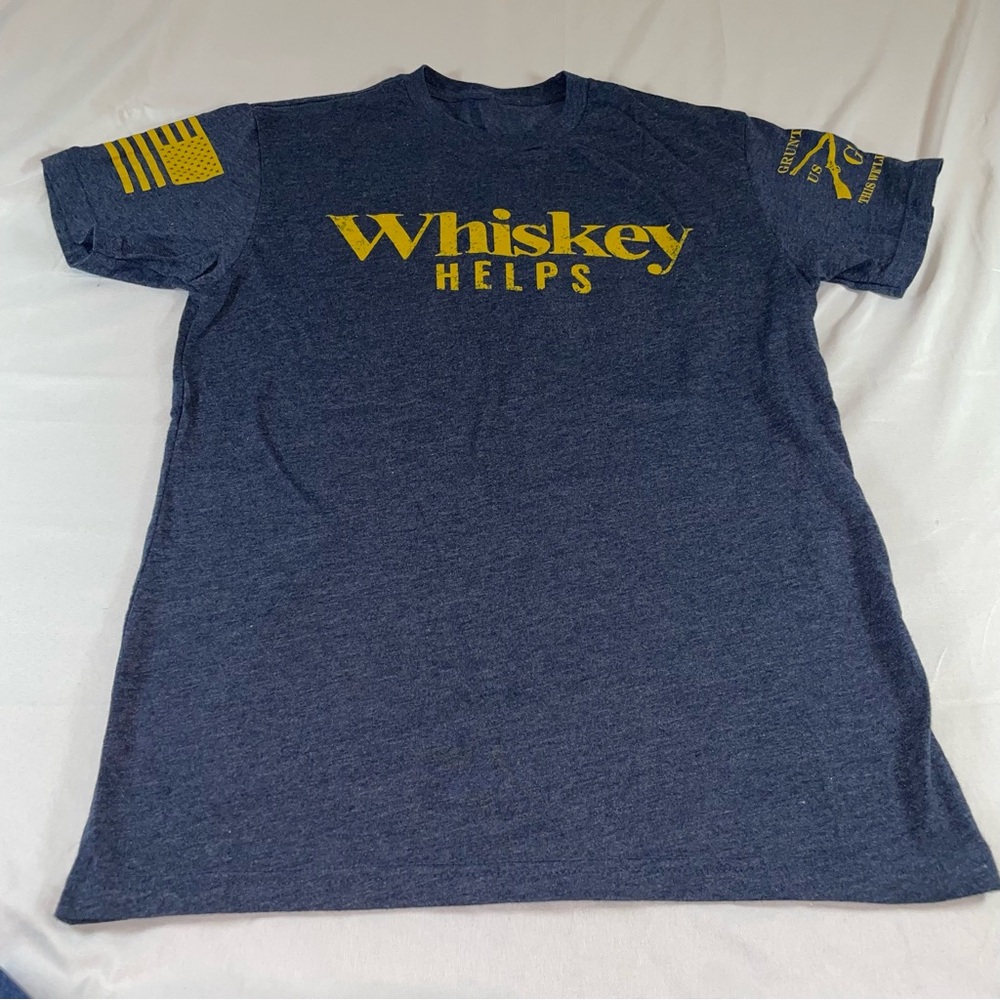 Grunt Style‎ Whiskey Helps Blue T-Shirt